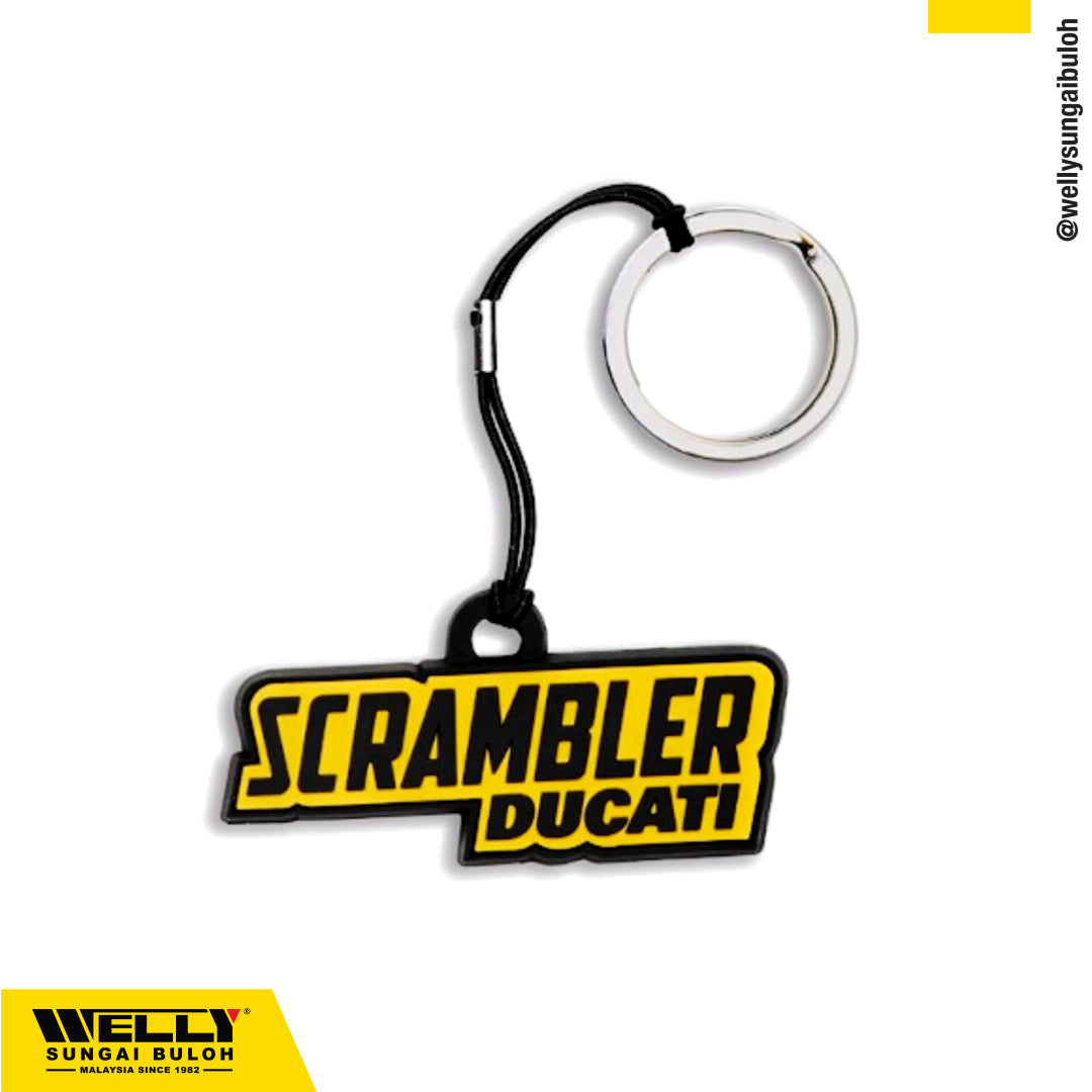 Ducati Scrambler Logo Rubber Keyring